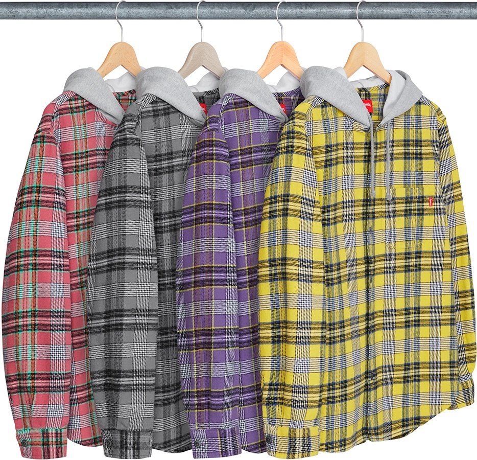 Hooded Plaid Flannel Shirt